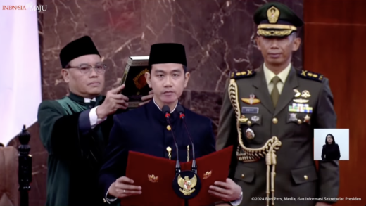 Gibran Rakabuming Raka Saat mengucap Sumpah. (Foto: Istimewa)