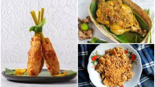 Kompilasi Foto Kuliner Khas Bali Sate Lilit, Ayam Betutu dan Lawar. (Foto: Freepik)