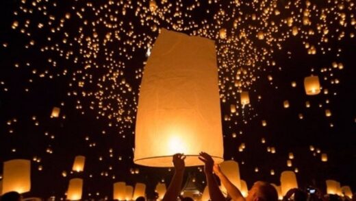 Ilustrasi Lampion di Candi Borobudur. (Foto: Istimewa)